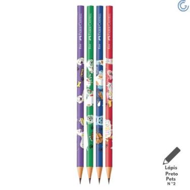 Imagem de Lápis Preto Nº 2 Pets Sortido - Faber Castell