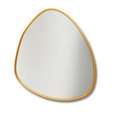 Imagem de Espelho Orgânico Moldura Com Borda Decorativo Grande Parede 70x60 - LO