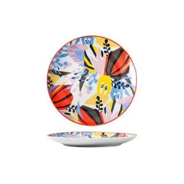 Imagem de Prato de sobremesa de cerâmica de arte bolo de frutas para restaurante de hotel - disco de 15 cm -B