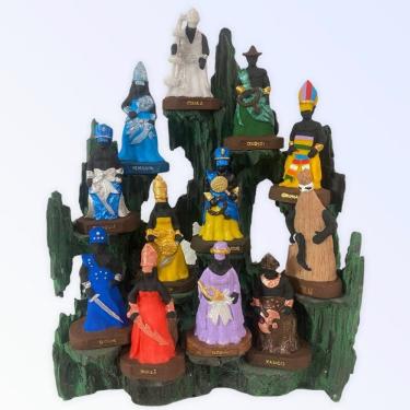 Imagem de Congá Completo 30 cm com 12 Orixás Avulsos de 10 cm Resina