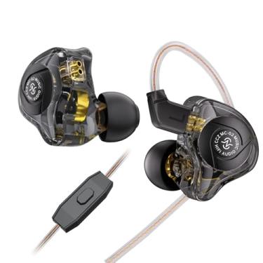 Imagem de Fones de ouvido HiFi para jogos, CCZ MC02, fones de ouvido intra-auriculares, fones de ouvido com fio de som claro, fones de ouvido 1DD de 10 mm com pontas de fones de ouvido patenteadas, IEM para
