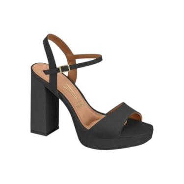 Imagem de Sandália Meia Pata Salto Alto Vizzano (Preto, BR, Adulto, Numérico, 35)