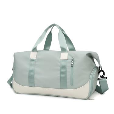 Imagem de Bolsa de Viagem Esportiva, Mala de Mão com Alça Transversal, Grande Capacidade para Academia e Viagens (Verde Menta)