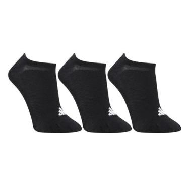 Imagem de Kit Meia Adidas Infantil Soquete 3 Pares, Preto, Branco, 26/27
