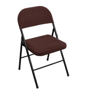 Imagem de Capas para cadeira de 1/2/4/6 peças, capa elástica para encosto, proteção para cadeira de escritório, capa protetora para assento de computador (conjunto com 6 capas/capa marrom)