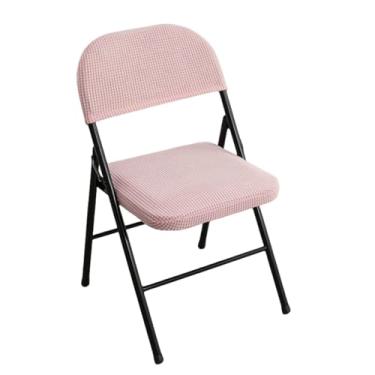 Imagem de Capas para cadeira de 1/2/4/6 peças, capa elástica para encosto, proteção para cadeira de escritório, capa protetora para assento de computador (conjunto com 6 capas rosa)