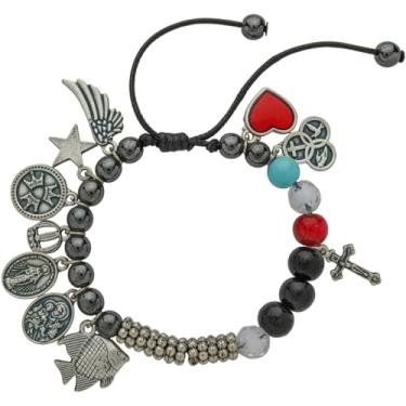 Imagem de Pulseira Ajustável com Tema Passos de Jesus e Folheto Inclusos