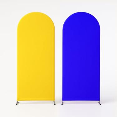 Imagem de Painel Lateral Romano Picolé Dupla Face Veste Fácil 0,90mx 2,0m Cores Lisas (Amarelo e Azul)