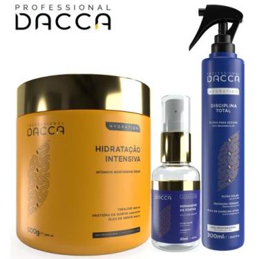 Imagem de Kit Máscara Hidratação Profissional Protetor Térmico 3 Produtos - Dacc