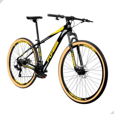 Imagem de Bicicleta Forss Aro 29 5.0 21 Marchas (Preto fosco-Amarelo, 19)