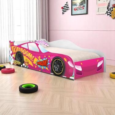 Imagem de Cama Kaboom Solteiro 197cm x 92cm KMCB - Amarena Móveis, Rosa