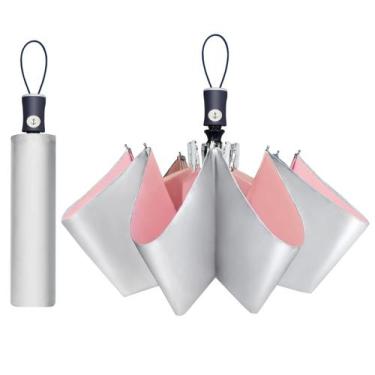 Imagem de Guarda-chuva de viagem Cuby UV Sun Compact Dobrável Rosa para Mulheres