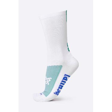 Imagem de Meia para Corrida HUPI Brasil 1.0 1 Par Cano Médio, Cor: Branco, Tamanho 36-42