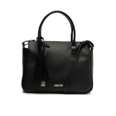 Imagem de Bolsa Tira Colo Média Feminina Anacapri Preta-Feminino