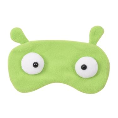 Imagem de harayaa Máscara de dormir engraçada com tapa-olho, máscara de dormir fofa para meninos e meninas, viagem, Verde