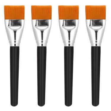 Imagem de Pincéis de tinta planos de 3,8 cm para pintura acrílica, 4 peças, pincel de artista profissional, base grande, para pintura acrílica, guache, óleo e pintura corporal