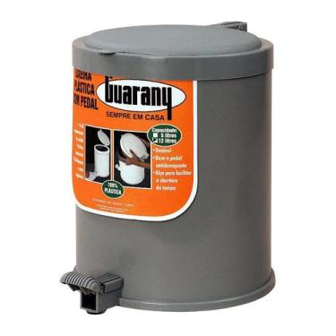 Imagem de Lixeira 12,0L Plástica C/Pedal Cinza Guarani - GUARANY