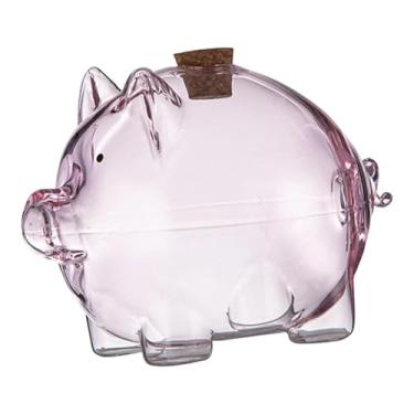 Imagem de Wswqop Lata para Guardar Cofrinho, Abertura de 1 Cm, Presente Educativo Versátil para Crianças, Leve, Adorável, Altura 6 Cm, Rosa