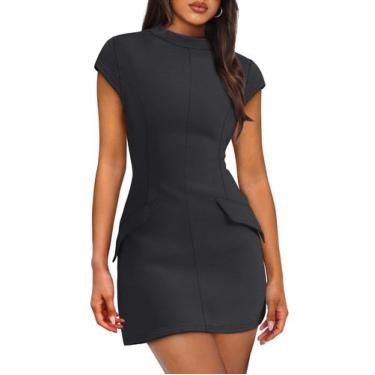 Imagem de Vestido OFEEFAN Summer Bodycon para mulheres cinza escuro tamanho M