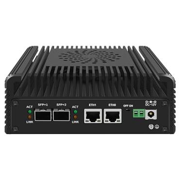 Imagem de CWWK Mini PC N100 Firewall Hardware 2 x 10GbE SFP+, 2 x i226V 2.5GbE LAN OPNsense Appliance, AES-NI, 2HD, TypeC, slot para cartão TF, slot WiFi M.2, sem RAM, sem SSD