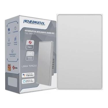 Imagem de Interruptor Inteligente NovaDigital Topázio 4x2 Zigbee 3.0 Full Switch Preto ou Branco (Branco (1 Botão))
