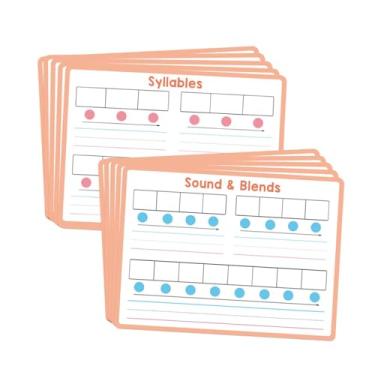 Imagem de simhoa 10 folhas de quadro branco pequeno para quadro branco, misturas de sons, cartões de escrita para pré-escola, material escolar primário indispensável