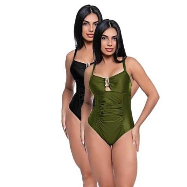 Imagem de Maiô Modelador Chapa Barriga Kit Duas Unidades Com Bojo - HYPE MODAS, 
