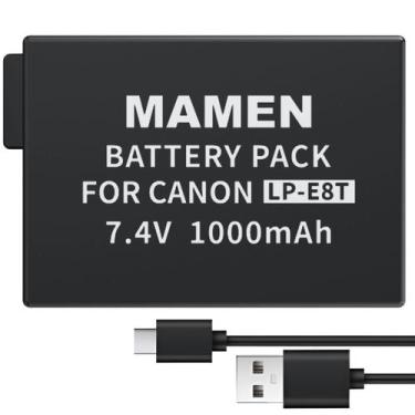 Imagem de Bateria Mamen LP-E8 USB-C para Câmeras Canon
