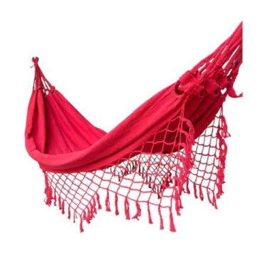 Imagem de Rede De Descanso Dormir Casal Aconchego Decorativas Luxo(Vermelho)