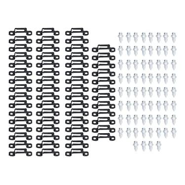 Imagem de Estink 60 Conjunto de 2 Em 1 Móveis Conector Oculto Corrediça Fivela Fixador para Armário Guarda-Roupa Combinação Com Parafusos Design Não Poroso Aço Laminado a Frio (Meio passe)