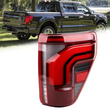 Imagem de KAMDKI LED RH W/O conjunto de luz traseira OBS adequado para Ford F150 Lariat/King Ranch/Platinum/Raptor 2024 2025 com ponto cego sem módulo lado direito do passageiro RL3Z-13404-C RL3413B504CD