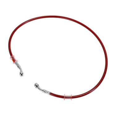 Imagem de Partuto Linha de mangueira de óleo de embreagem de freio de motocicleta de 90 cm com fio de aço inoxidável trançado PU linha de freio hidráulico de motocicleta para motocicletas Dirt Bikes vermelho