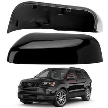 Imagem de LOIYLLEN Substituição da capa do espelho do lado do motorista para Ford Explorer 2016 2017 2018 2019 - Capas de espelho do lado esquerdo, acessórios da tampa do espelho retrovisor preto
