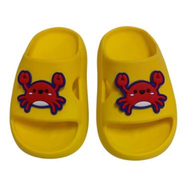Imagem de Chinelo Nuvem Caranguejo Infantil Leve Divertido Unissex (Amarelo Ovo, Normal, BR, Criança de 9 a 12 anos, Faixa Numérico, 25, 26)
