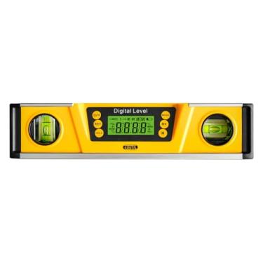 Imagem de Transferidor digital de nível de 25 cm com luz de fundo | Medidor de ângulo inclinômetro IP54 à prova d'água | Base magnética V-Groove para construção e marcenaria