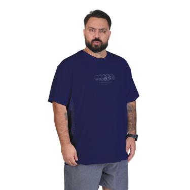 Imagem de Cobra D'Agua, Camiseta Dif Performance Active Flex, Dry Fit, UV50+, Plus Size, Marinho, G3 (5G)