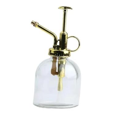 Imagem de Borrifador de Vidro 200ml Vintage Pulverizador Spray Regador Plantas Transparente Decoração Retrô