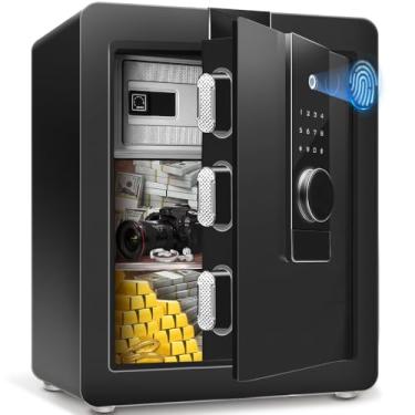 Imagem de Cofre Eletronico, Cofre Biométrico para Impressões Digitais, Cofre Eletrônico Digital Senha Ou Chave