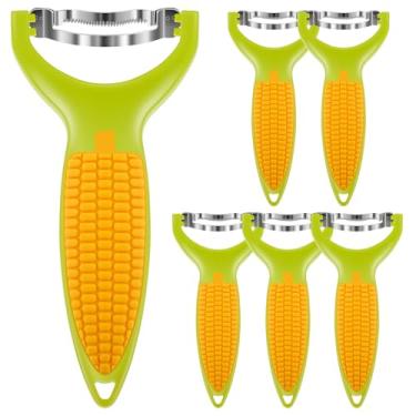 Imagem de Descascador de espiga de milho, removedor de milho, lâmina de aço inoxidável 304, ferramenta manual de debulhador de milho com alça ergonômica, ferramenta de remoção de grãos de milho, ferramenta de