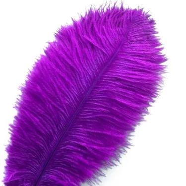 Imagem de Feathers Piokio 10 peças de avestruz roxa 35-40 cm para decoração