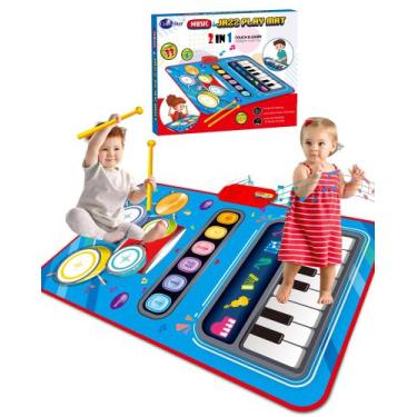 Imagem de Tapete musical DQMOON para crianças de 1 a 2 anos com piano e bateria 