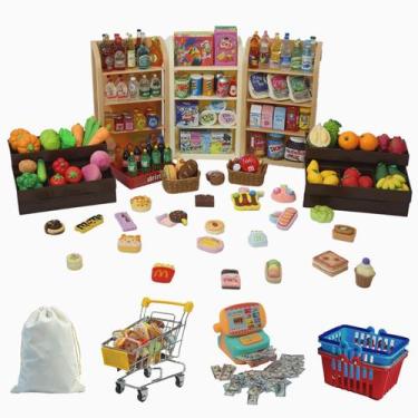 Imagem de Mini carrinho de compras Playset kimo 180 unidades com caixa registrad