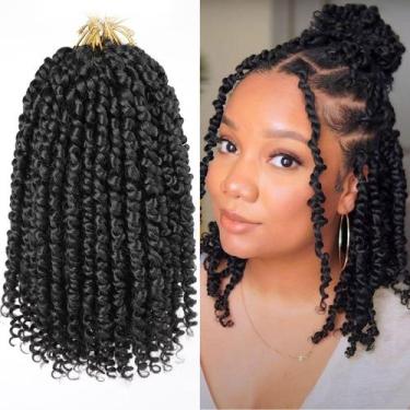 Imagem de Passion Twist Crochet Hair Leeven 10 polegadas, 8 pacotes para mulhere