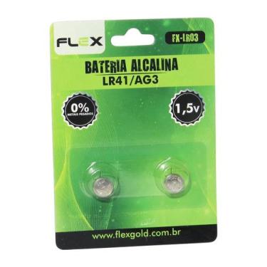 Imagem de Pilha Alcalina Lr41 Ag3 1.5V Blister C 2 Peças Flex Fxlr03