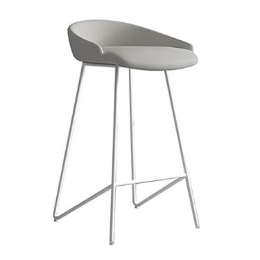 Imagem de Cadeira de bar para casa restaurante cadeira alta de metal moderna minimalista cadeira de bar cafeteria banco de bar banco de bar banquinhos de balcão (H 64 polegadas) bancos de bar ajustáveis (cor