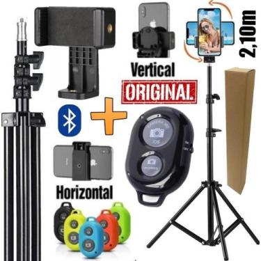 Imagem de Tripé Profissional Câmera Suporte Vertical Apoio Celular - Leffa Shop