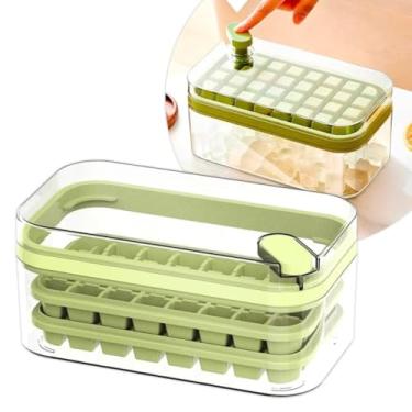 Imagem de Forma De Gelo 64 Cubos Camada Dupla Recipiente Bandeja