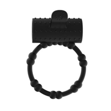 Imagem de Anel Peniano Com Estimulador Língua E Com Cápsula Vibratória Acessório Íntimo para Casais AN001B (PRETO)