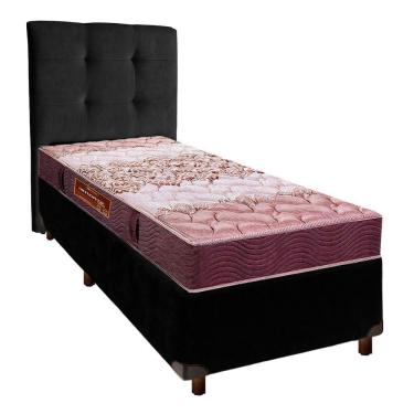 Imagem de Cama Box + Colchão Solteiro D26 Ortophedic Sankonfort + Cabeceira Estofada