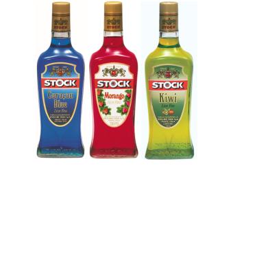 Imagem de Kit Licores Stock - Curaçau Blue, Morango e Kiwi 720ml Cada